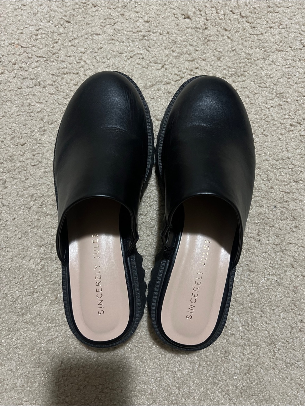 Like New Sincerely Jules Comfort Slip-On Platform Clog Mule - Black - Picture 3 of 6